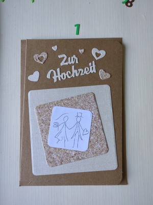 Hochzeitskarte versch.  Motive handmade Bitte die Nummer angeben!