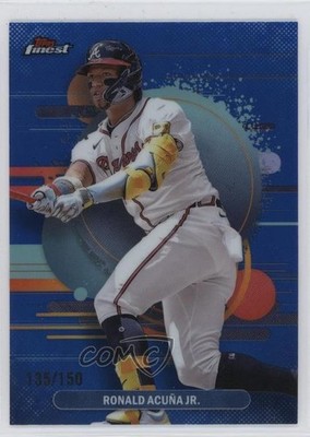2025 Topps Finest Uncommon Blue Refractor 135/150 Ronald Acuna Jr Acuña #123 s1i