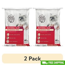 Unscented Non-Clumping Natural Clay Cat Litter 40lbs Dust Free Odor Control New