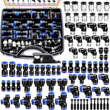 81PCS Quick Connect Air Hose Fittings Kit 1/8,1/4,3/8,1/2 Inch | Push to Connect