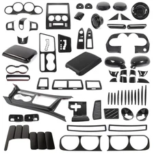 ??Car Inner Cover Trim Kit For Dodge Challenger 2009-14 Carbon Fiber Accessories