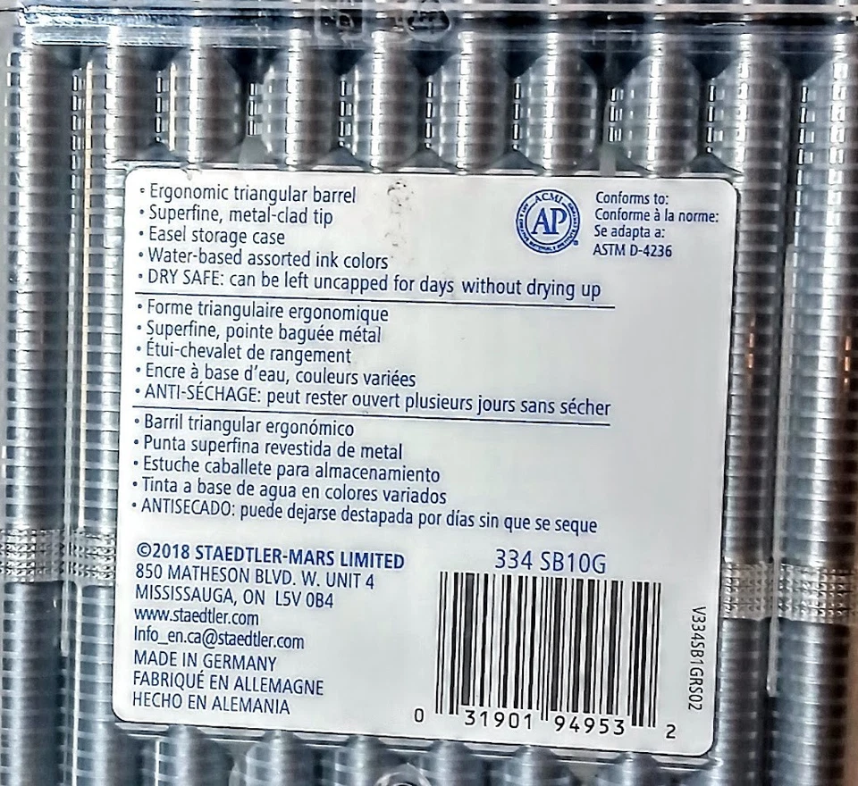 STAEDTLER Triplus Fineliner Pen Set 10 Pack | Brand New | Premium Quality - Image 2 of 3