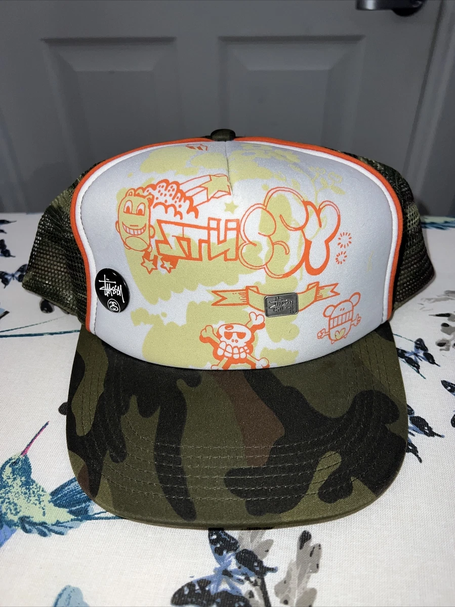 Stussy Camo Mesh Trucker Cap Hat Adjustable | eBay
