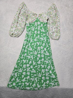 slim fit dress slacks Daisy Flippy Jersey Dress-Promenade Green, Dainty Blooms