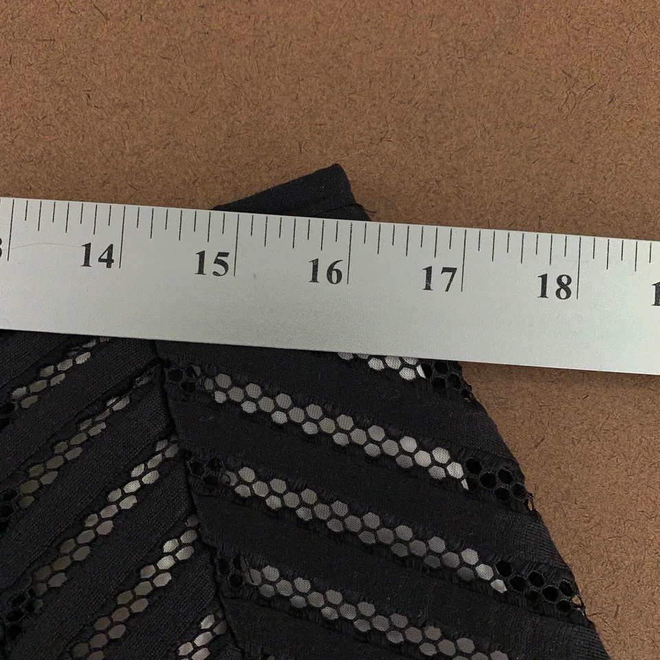 Женская юбка Worthington размер 14 с черным вырезом в полоску сбоку на молнии короткая трапеция - Изображение 4 из 4