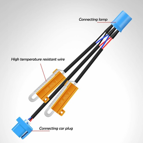 2PCS 9007 9004 HB5 LED HID Dual-Relays Load Resistors H/L Beam - Foto 4 di 5