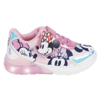 Sportschuh TPR-Sohle mit Lichtern Minnie HELLROSA - T032 | WEIBLICH SCHWEIN