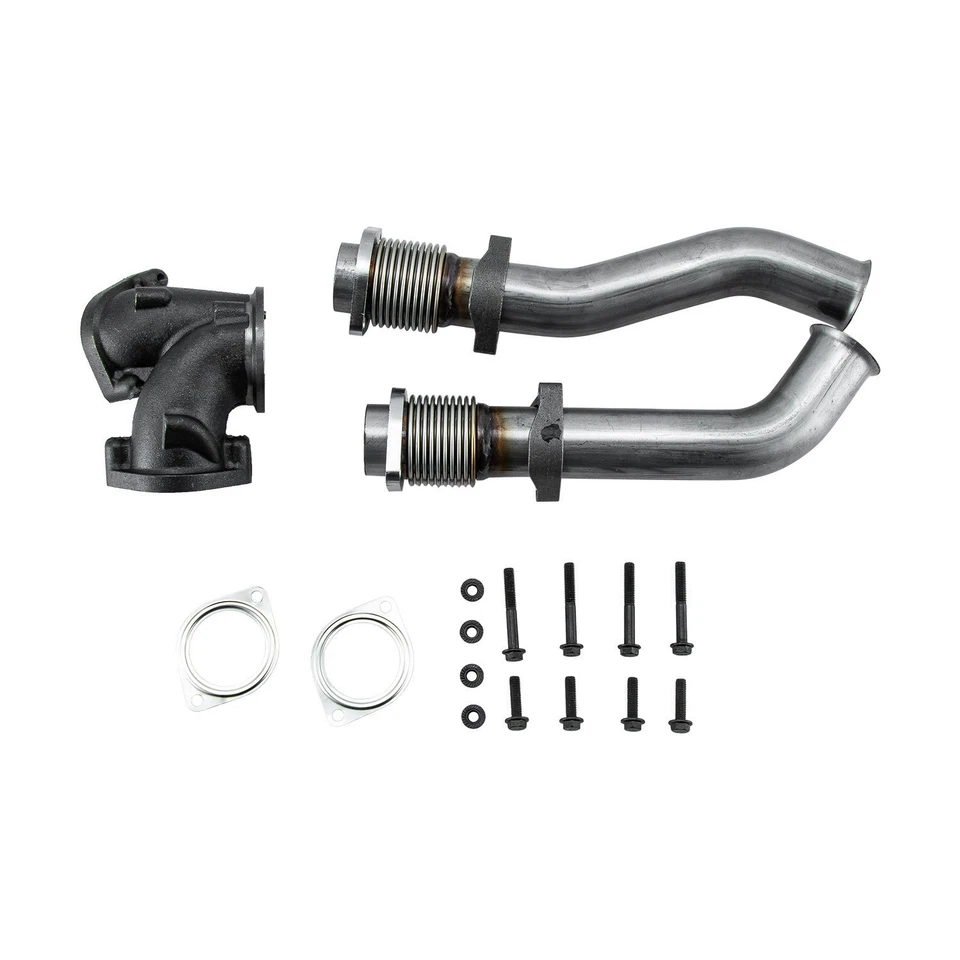 Exhaust Up Pipes+Gaskets Kit For 1999-2003 2002 Ford Super Duty 7.3L Powerstroke Foto 2 de 4