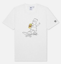 Adidas The Simpsons Squishee SMALL T-Shirt White Bart Skateboarding Rare Lim. Ed