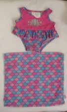 Build A Bear Workshop Mermaid One Piece Bathing Suit with Matching Towel