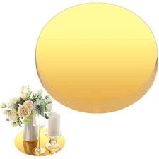 12 Pcs 12 Inch Acrylic Round Mirror for Table Centerpieces Circle Mirror Cand...