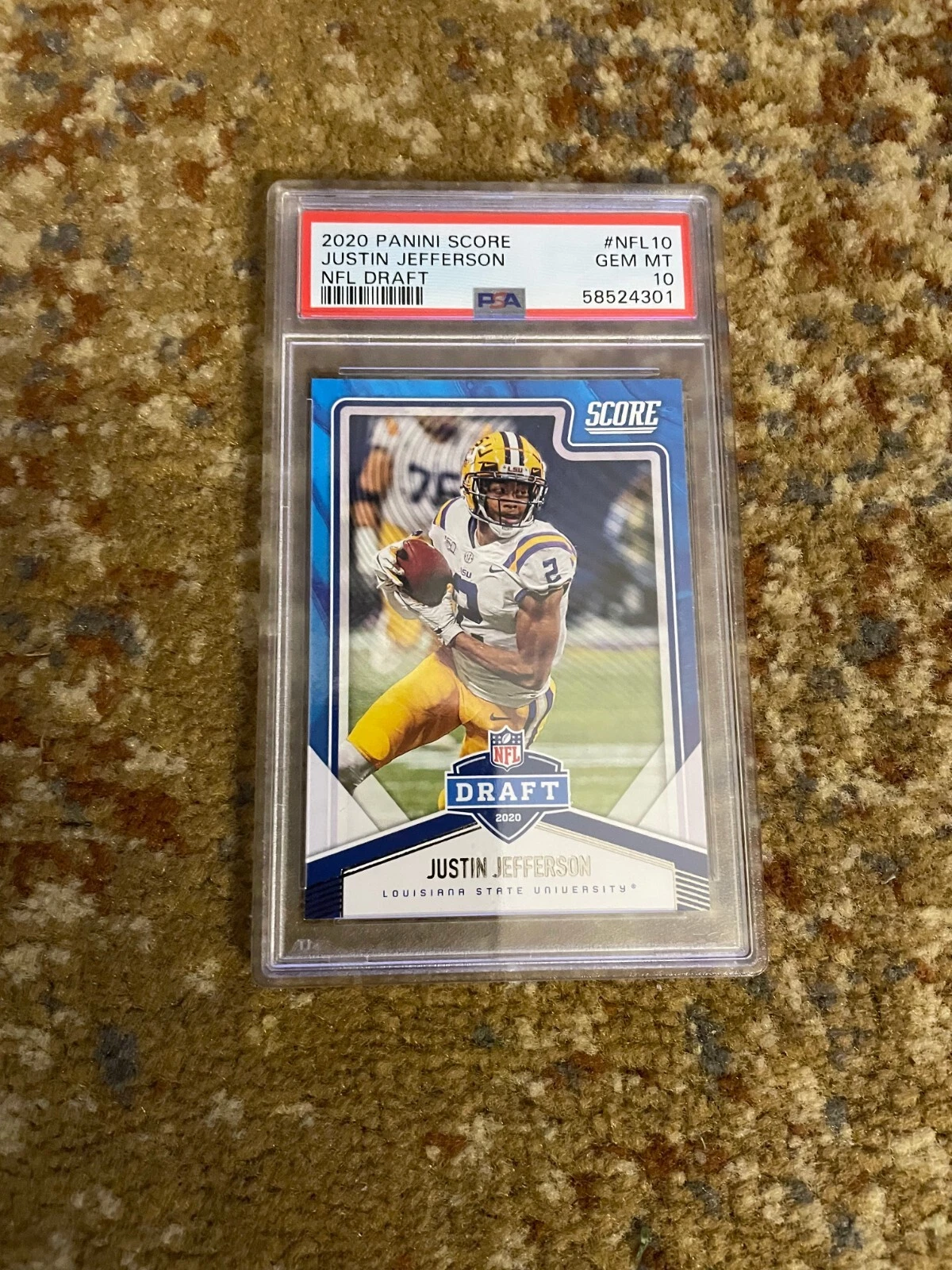 Justin Jefferson Panini Score NFL Draft #NFL10 Base