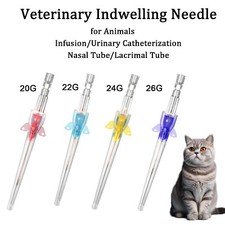 1 Box 50pcs Disposable IV Cannula Catheter 20G 22G 26G For All Sizes Animals