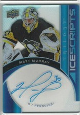 MATT MURRAY 2018-19 Upper Deck Trilogy Ice Scripts #ISMM Pittsburgh Penguins