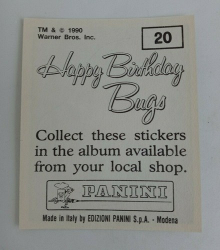 1990 Panini Happy Birthday Bugs (Pick Your Sticker) - Picture 29 of 343