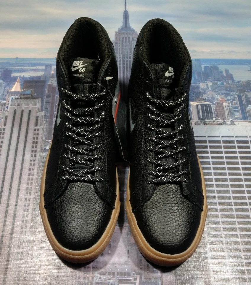 Nike SB Zoom Blazer Medio Premium Joya Swoosh Negro/Goma Hombres Talla 6 CU5283 001 Nuevo Foto 3 de 4