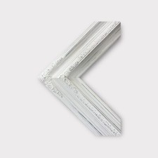 12 X 16 In Stock-Traditional compo ornate wood frame, distressed white, white.