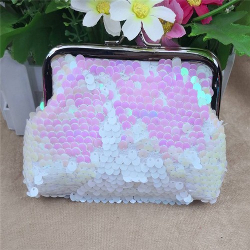 Ladies Girls Reversible Sequin Coin Wallet Pouch Money Purse Card Holder Gift k - Picture 10 of 23