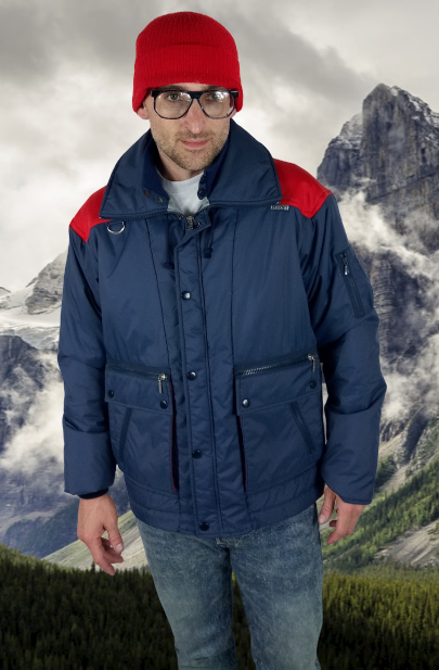 VTG 70s 80s Descente Mens Ski Jacket Coat Red Blue Retro Made in