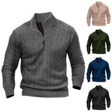 Men's Slim Fit Crewneck Sweater Casual Knitted Pullover Warm Sweaters