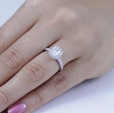 French Set 925 Sterling Silver CZ Engagement Ring Wedding Band Size 2.5-15 SS21A