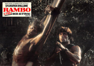 Rambo 2. Teil - Der Auftrag ORIGINAL Aushangfoto Sylvester Stallone / R. Crenna