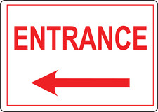 ENTRANCE 3  Adhesive Vinyl Sign Decal