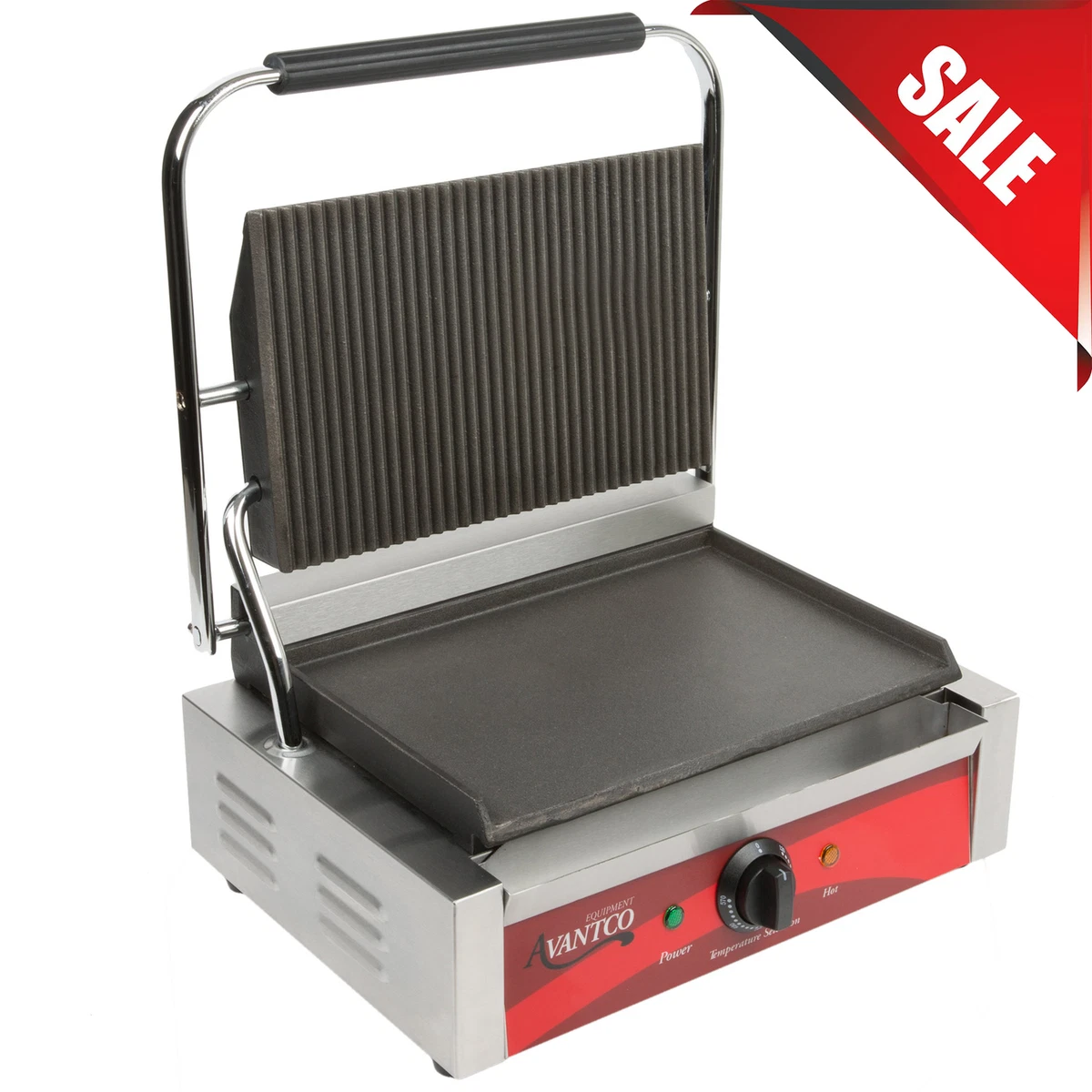 Commercial Grill Panini Sandwich Maker Press Cast Iron Heavy-duty Single  Top New