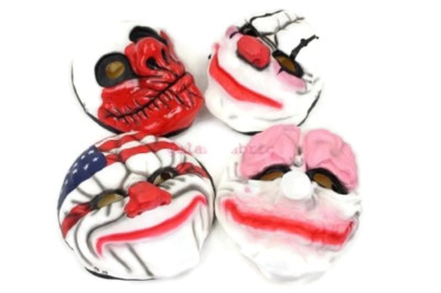 PAYDAY MASK SET of 4 Heist Dallas Wolf Chains Hoxton