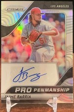 2020 PRIZM JAIME BARRIA PRO PENMANSHIP SILVER AUTOGRAPH ANGELS