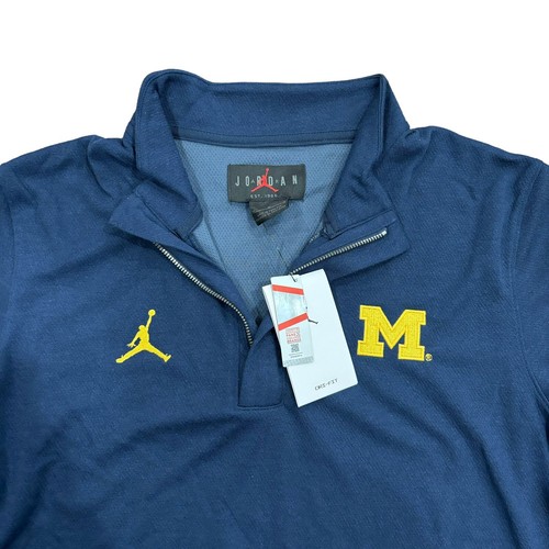 Air Jordan Michigan Woverines 1/4 Zip Sweater PE, Size Large NWT DR0346-419 - Picture 2 of 3