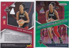 2021 WNBA Panini Prizm Dominance #11 A'Ja Wilson Las Vegas Aces SP GREEN PRIZM