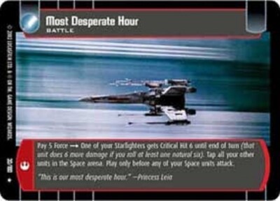 STAR WARS TCG WOTC A NEW HOPE MOST DESPERATE HOUR 30/180 M/GEM MINT Tip Top