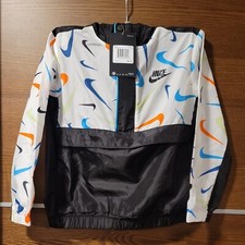 Nike NSW Swooshfetti Anorak All Over Print Windbreaker Jacket Sz 5