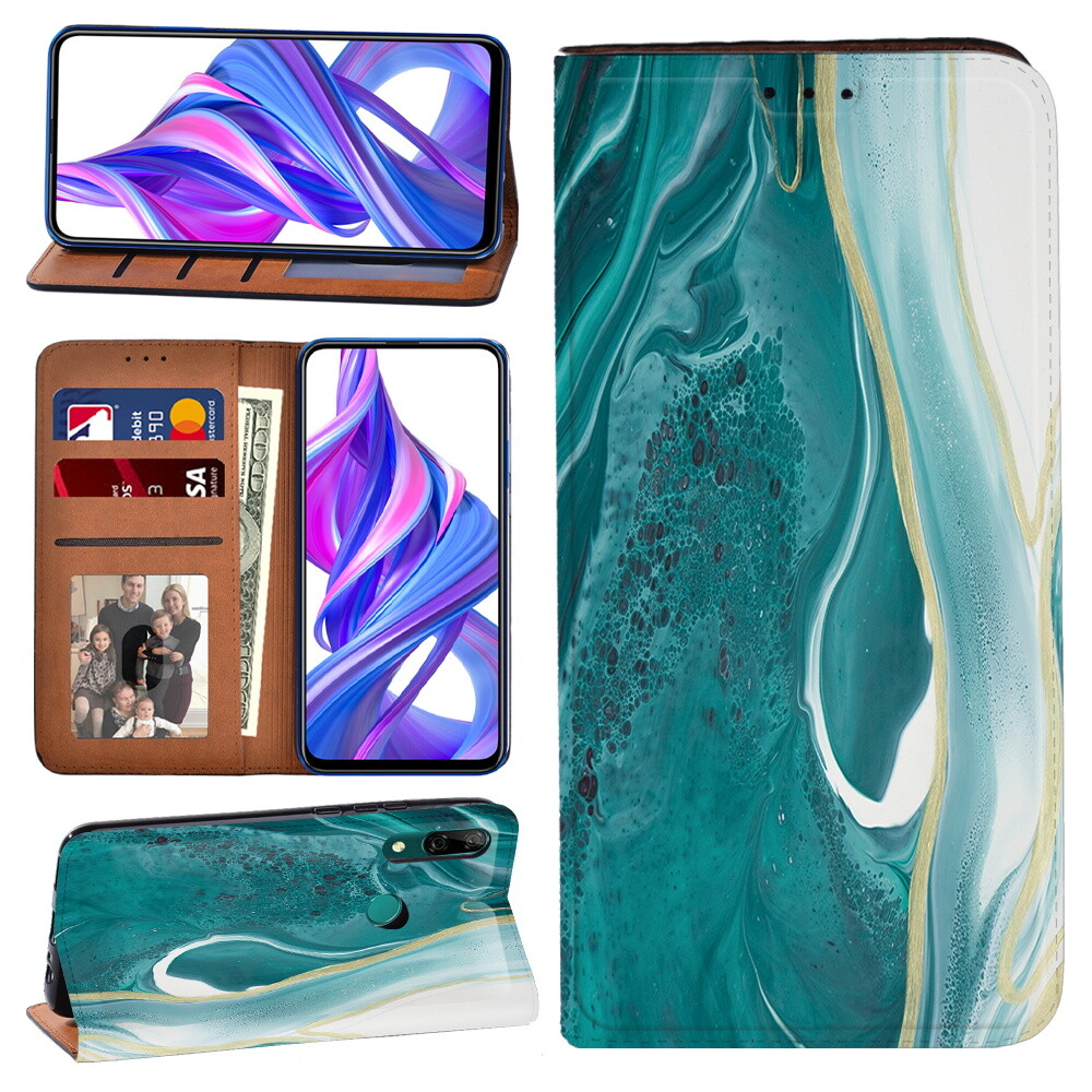 Leather Flip Wallet Stand Cover Case For Huawei Honor 9X /9X Pro