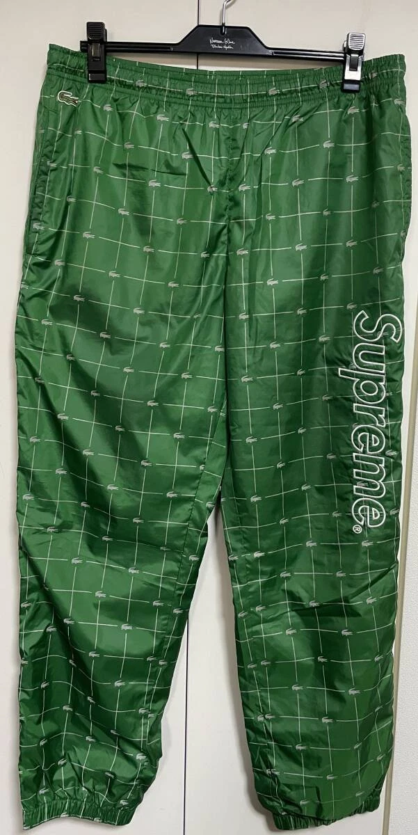 Supreme x LACOSTE Reflective Grid Nylon Track Pant Size M Used