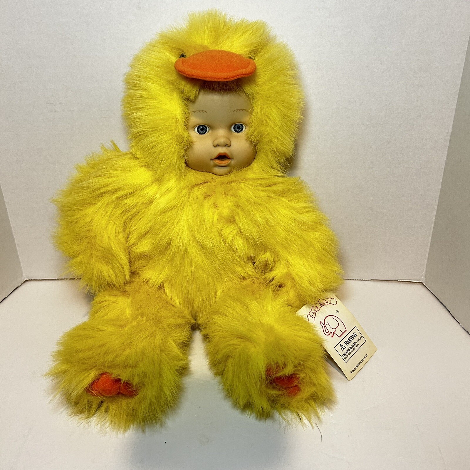 Easter Baby Face 18” Yellow Duck Baby Stuffed Plush Doll Adjustable