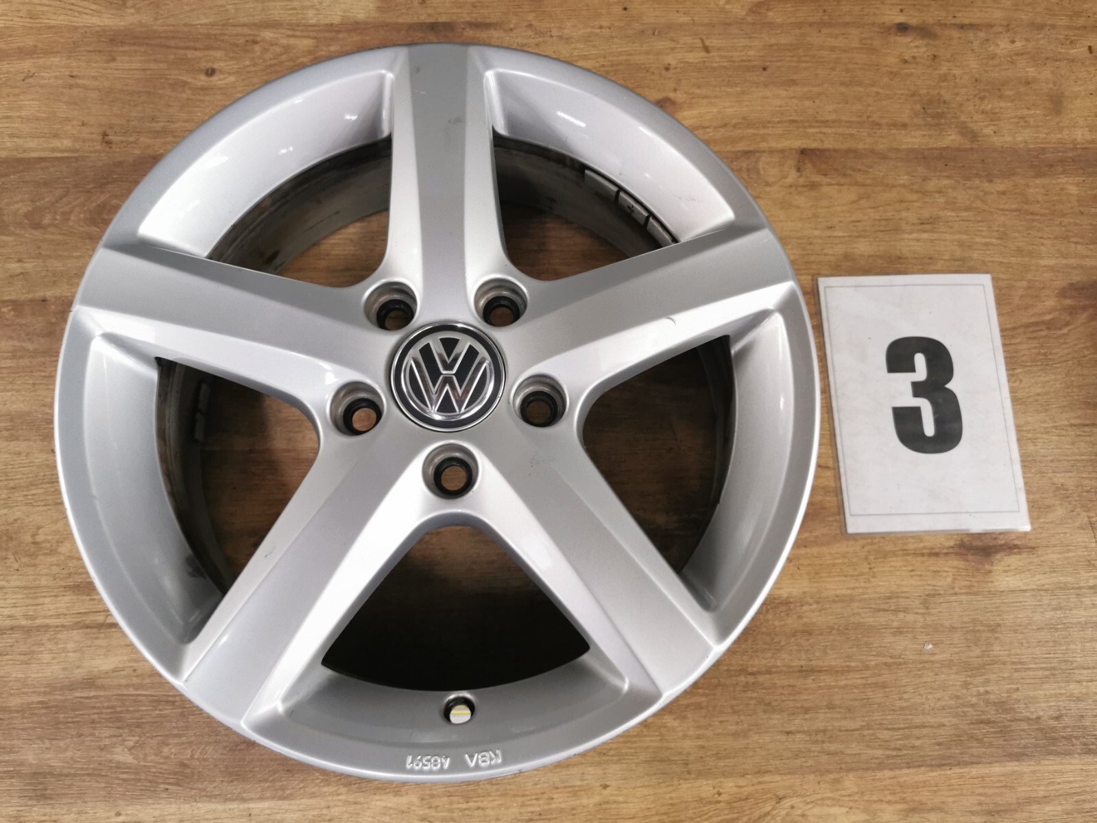 1 Cerchi in Lega Aspen VW Golf 7 5G0071496 5G0601025CE Cerchio 6x16...