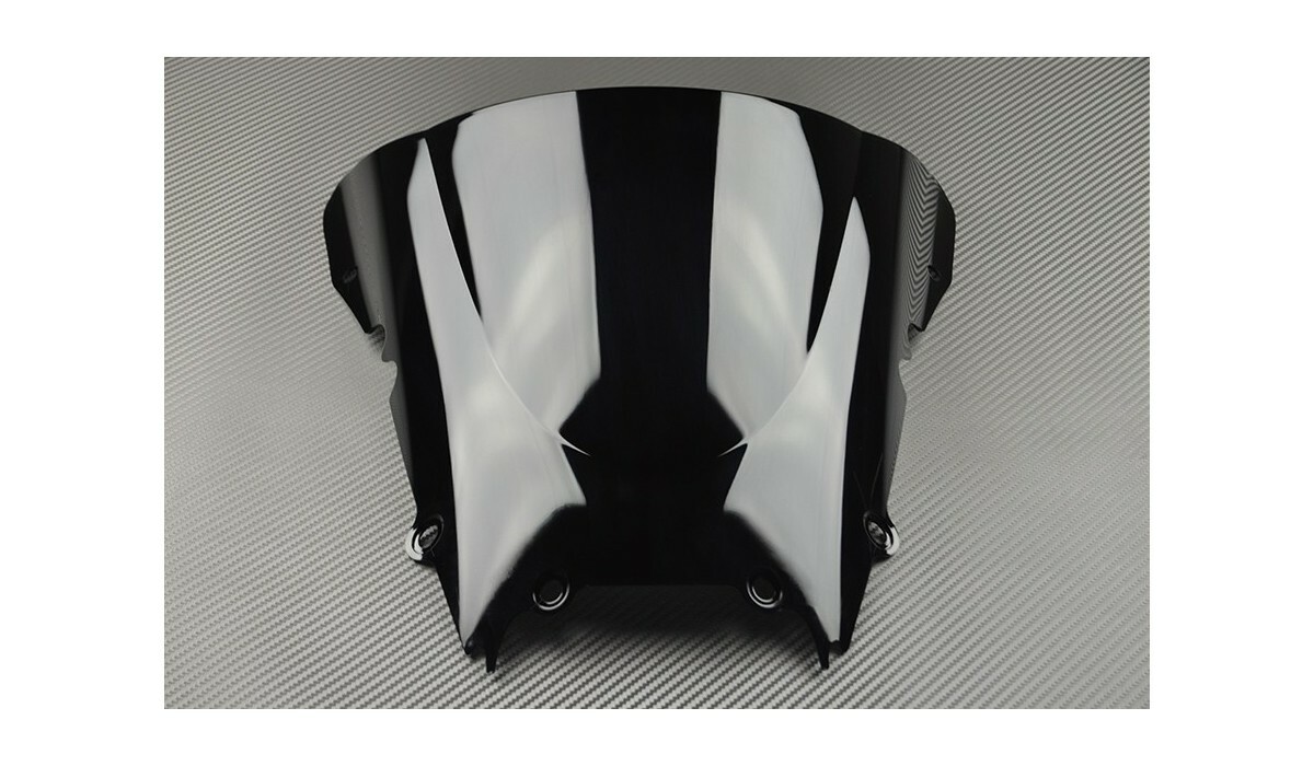 Bulle double courbure noire pour moto Yamaha YZF R6 modèles 2001 à 2002