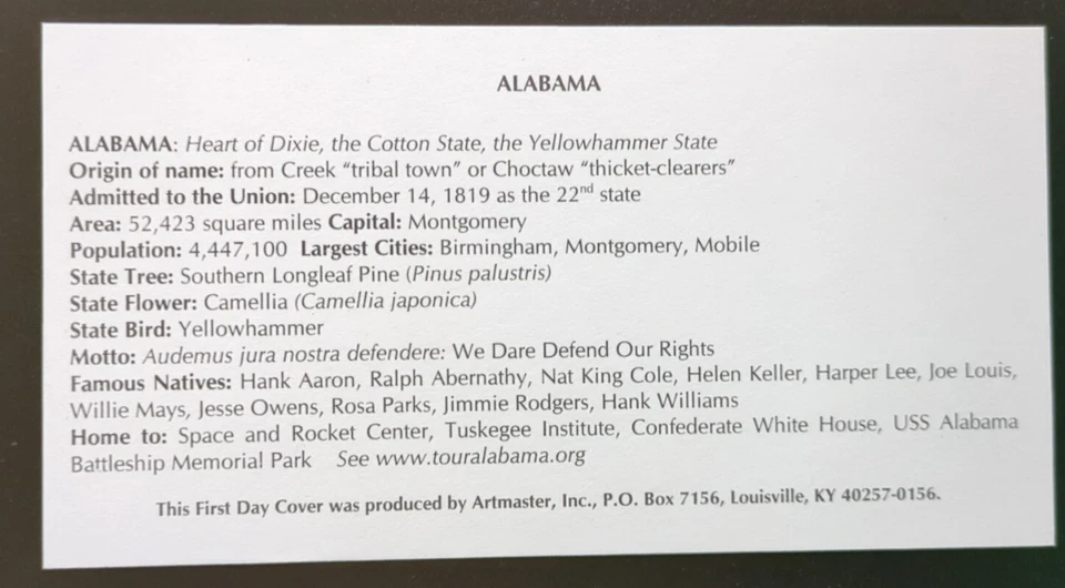 34c Greetings From America: AL AK AZ CO CT # 3561-63, 3566-67 FDC 2002 Artcraft - Image 3 of 4