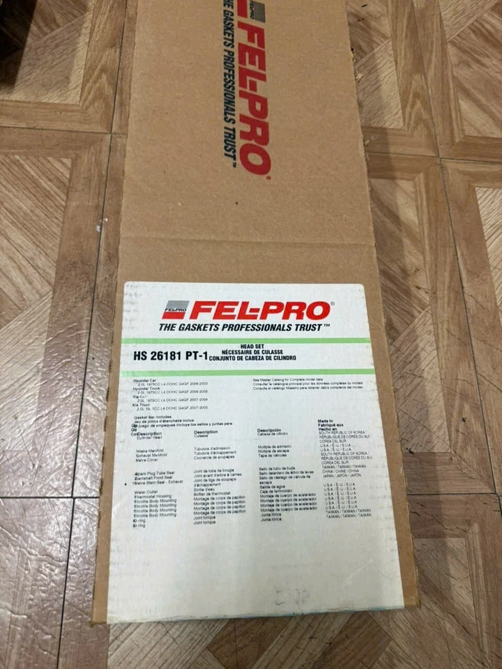 Juego de juntas de culata HS26181PT-1 Felpro nuevo para Hyundai Elantra Sportage Foto 2 de 2