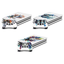 OFFICIAL PIXIE COLD ART MIX VINYL STICKER SKIN DECAL FOR SONY PS4 PRO BUNDLE