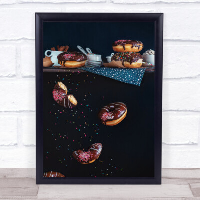 Regal Donut Schneebesen Streusel Kuchen Plätzchen Kunstdruck
