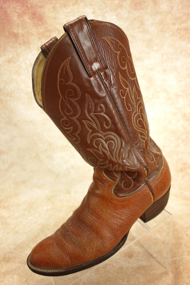 Justin Antelope Cognac Tan Brown Leather Western Boot Men 8.5 Two Tone 8013 Justin Antelope Cognac Tan Brown Leather Western Boot Men  main image 4