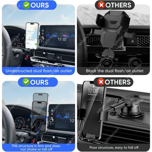 Phone Holder Mount For Volvo XC90 2015-2023 Dashboard Air Vent Phone Stand Kit - Picture 9 of 9