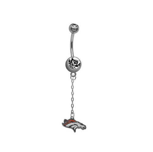 Football Chain Dangle Belly Button Navel Ring Piercing - PICK TEAM - NEW - Picture 11 of 19