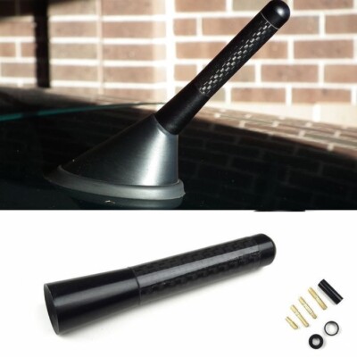 3/" SCREW ON ANTENNA MATTE BLACK REAL CARBON FIBER ALUMINUM