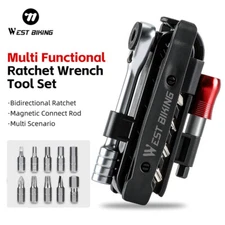 WEST BIKING Mulit Functional Ratchet Wrench Tool Set Bike Repair Tools Kit
