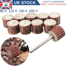 for Dremel Rotary Tool Shaft Drill Flap Wheel Sandpaper Sanding Disc 80-600 Grit