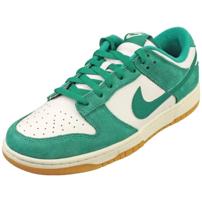 Nike Dunk Low SE Herren - Mode Sneaker aus Leder & Wildleder in Grün Weiß -43 EU